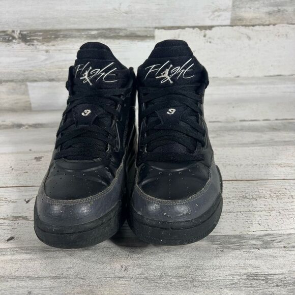 Nike Kids Jordan Flight 654262-005 Black Lace‎ Up Sneakers Size 6Y - Picture 4 of 8